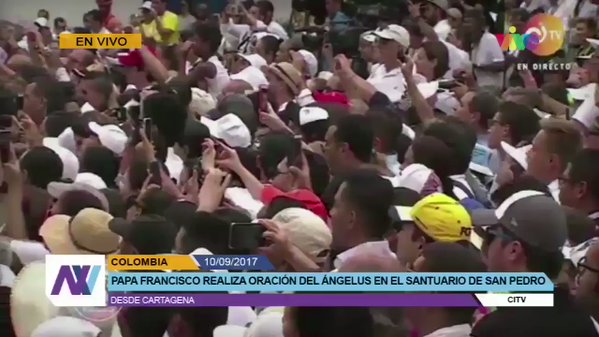 From Cartagena, Pope Francisco prays for Venezuela: Calls for political violence to cease and solution to the crisis to be found 