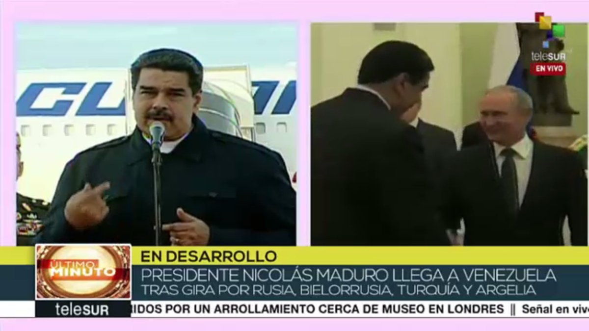 .@nicolasmaduro: We have returned after culminating a tour of countries that we call the 'new world'. The world Venezuela is a part of.   