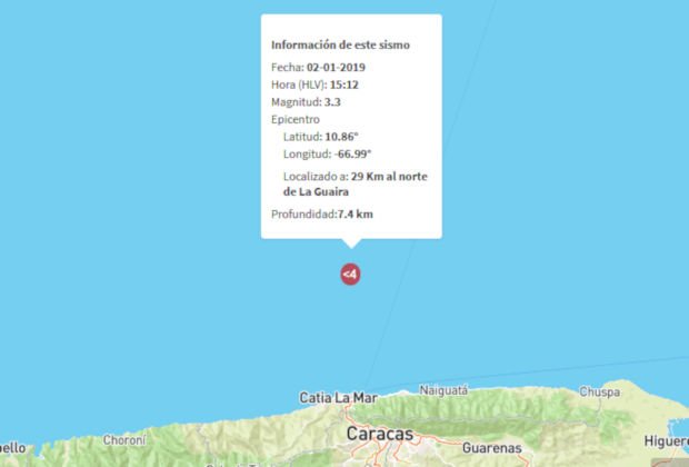 An earthquake north of La Guaira and in Irapa