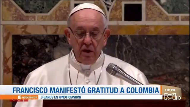 Pope Francisco thanked Colombia for the collaborative efforts of Venezuelan migrants fleeing the crisis