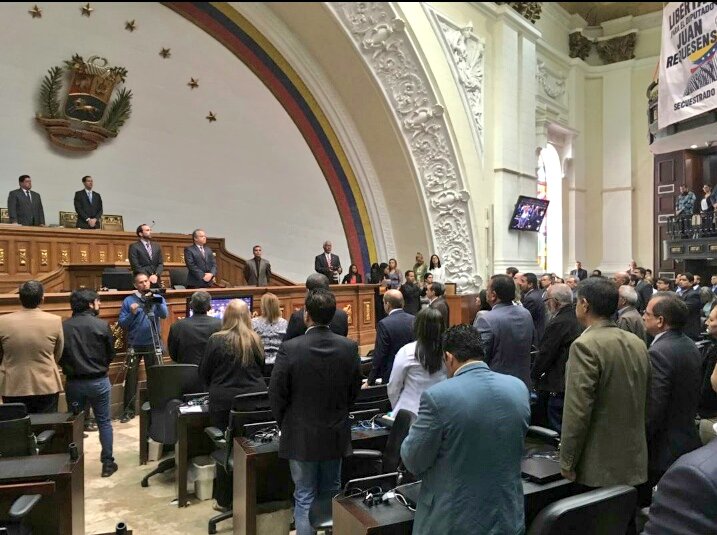 National Assembly begin the Ordinary Session with 1 minute of silence, in honor of Oscar Perez and his 6 companions, who a year ago were executed in the El Junquito 