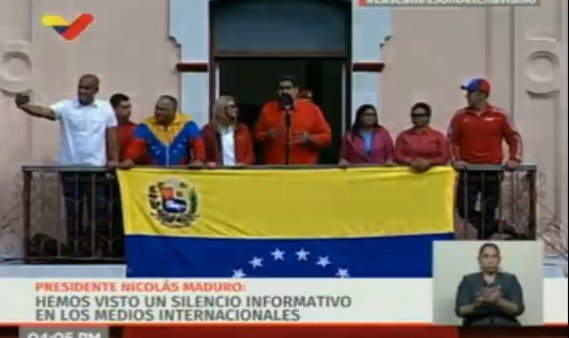 Nicolás Maduro, from Miraflores, affirms that he is the only president of Venezuela