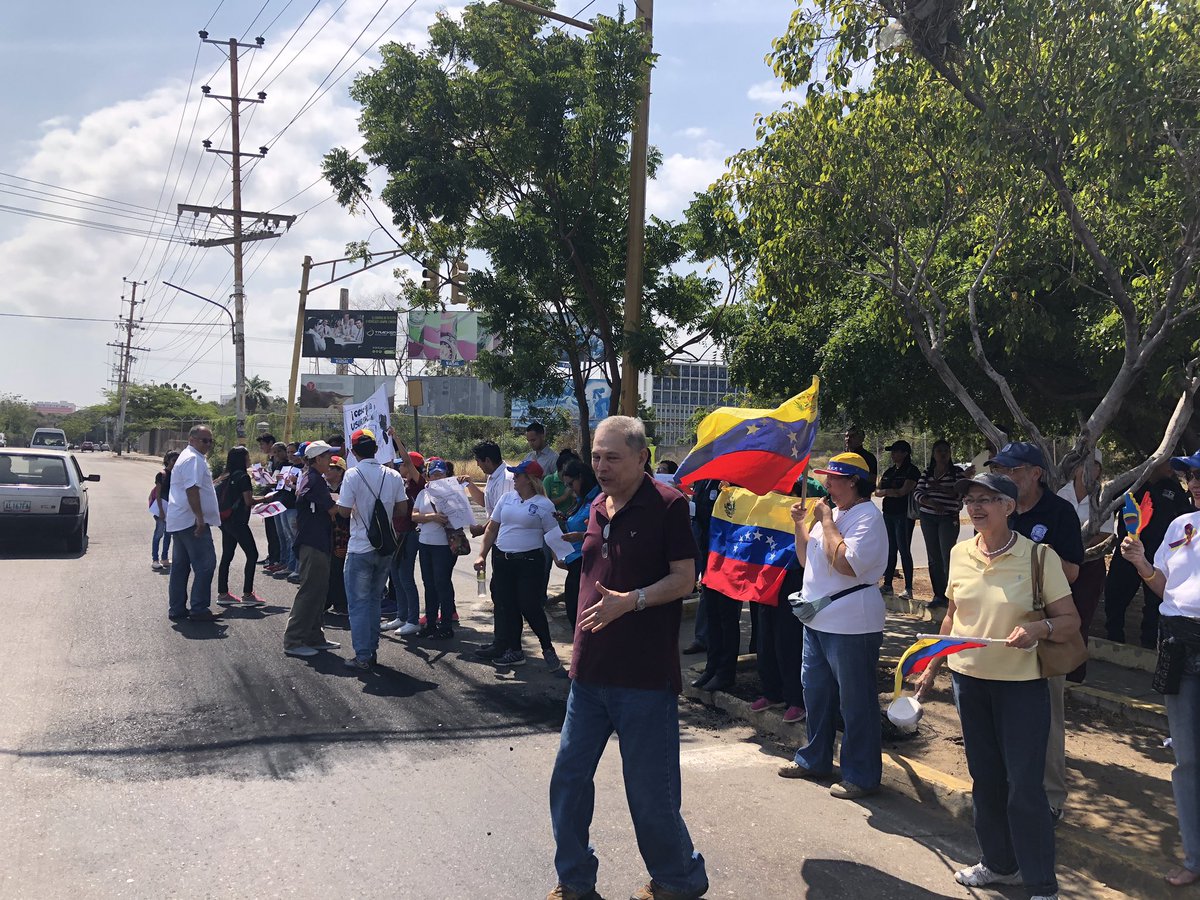 The protest of the university students in Maracaibo began.