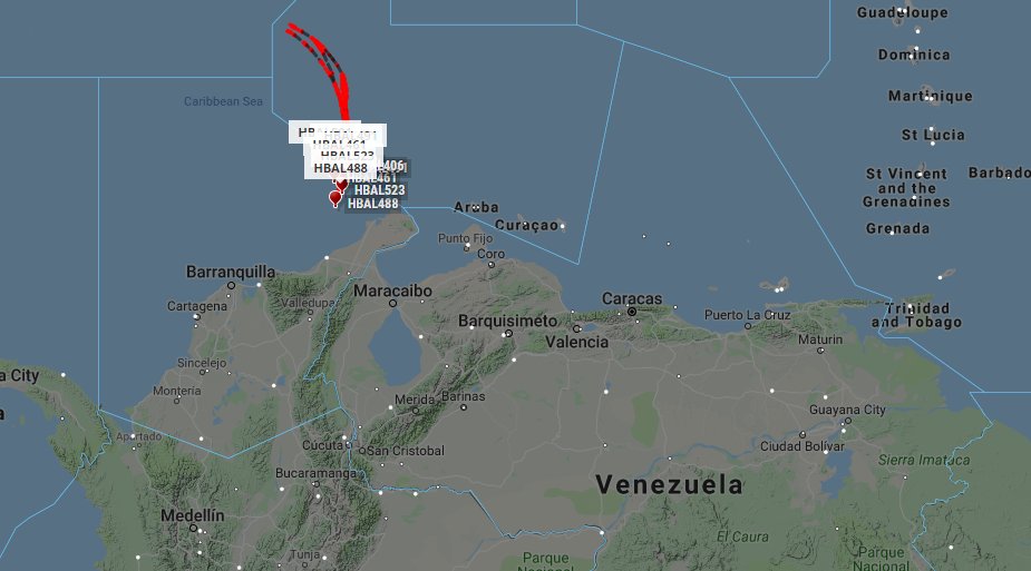 #HBAL internet-relay balloons over the Caribbean, north of #Venezuela -operated by #ProjectLoon are getting closer to the #Venezuela border