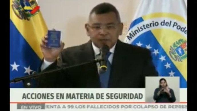 Venezuelan Minister of Justice Néstor Reverol: we unveiled a new conspiratorial plan increasing of the coup d'état, in complicity with the CIA and Julio Borges
