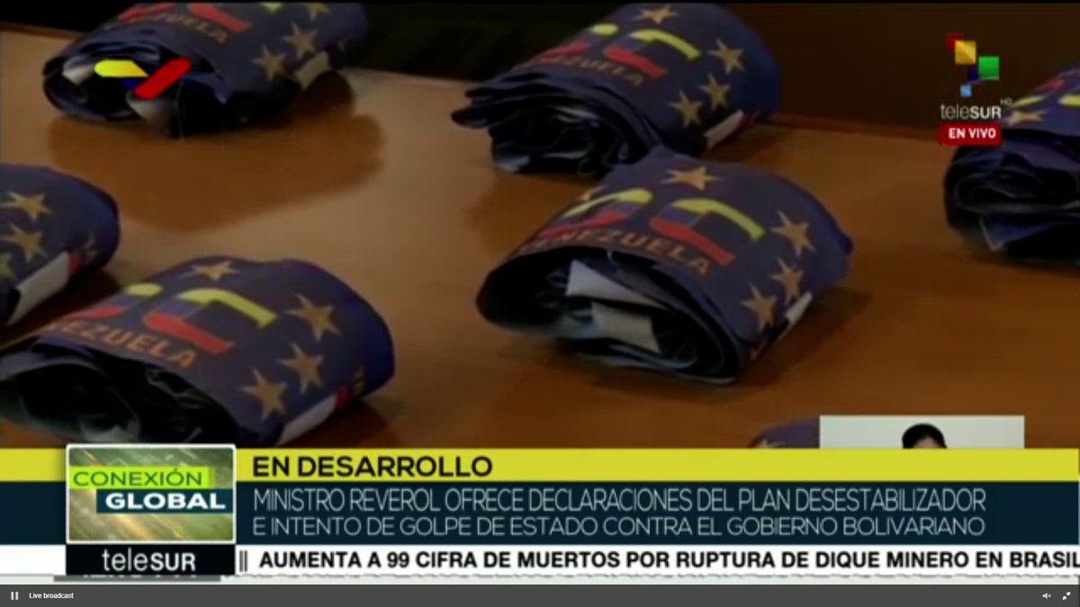 .@NestorReverol highlights that members of the intelligence of Colombia and the American CIA have participated in coup plan against @NicolasMaduro