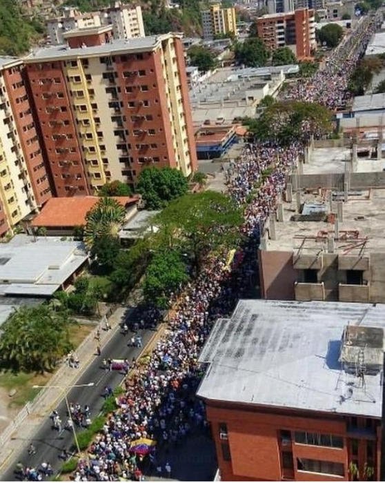 Rally at Avenue Bolívar in Valera Trujillo state