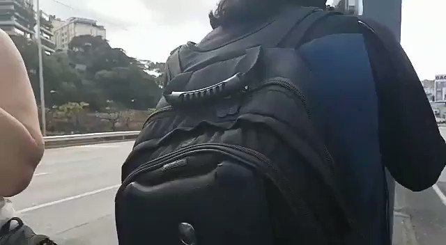 Close view of National Guard arriving at Francisco Fajardo highway