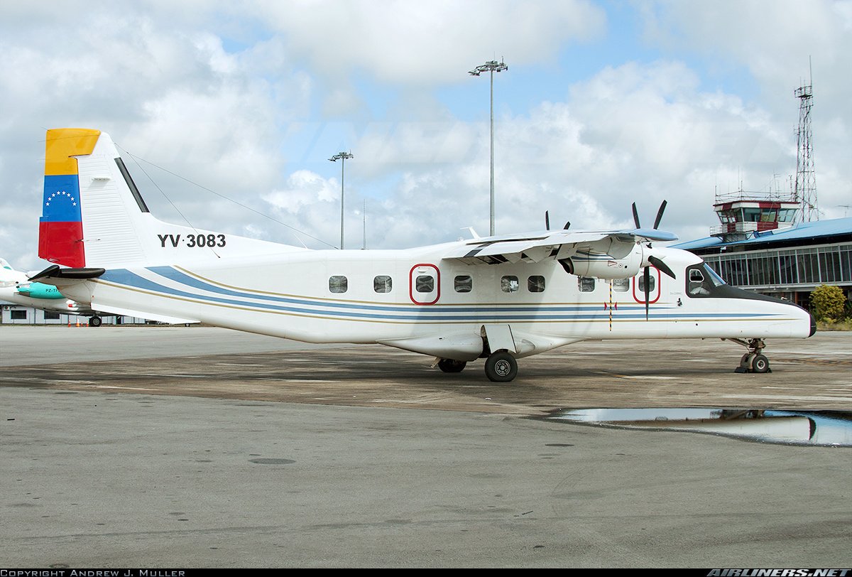 Venezuela Air Force Dornier 228NG YV3083 descending for Puerto Ordaz Airport   