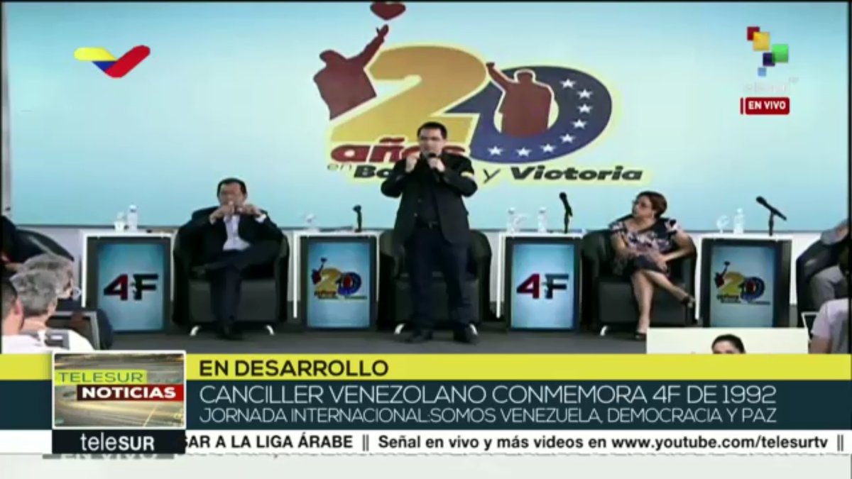 Foreign Minister of Venezuela, @jaarreaza: We are not going to allow ourselves to be ordered from outside. We are not going to allow a group subordinated to the United States to impose itself in Venezuela.   