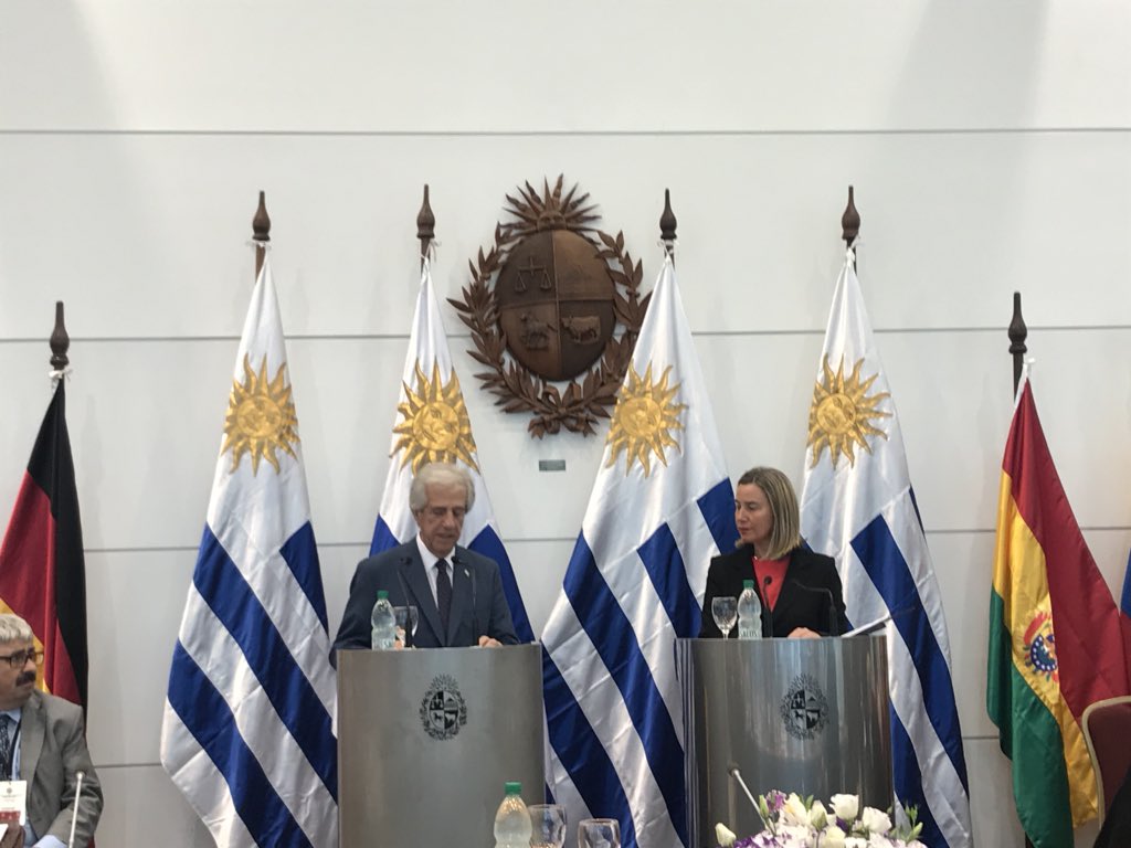 Senior representatives of a dozen European and Latin American countries met in Montevideo to discuss the Venezuelan crisis