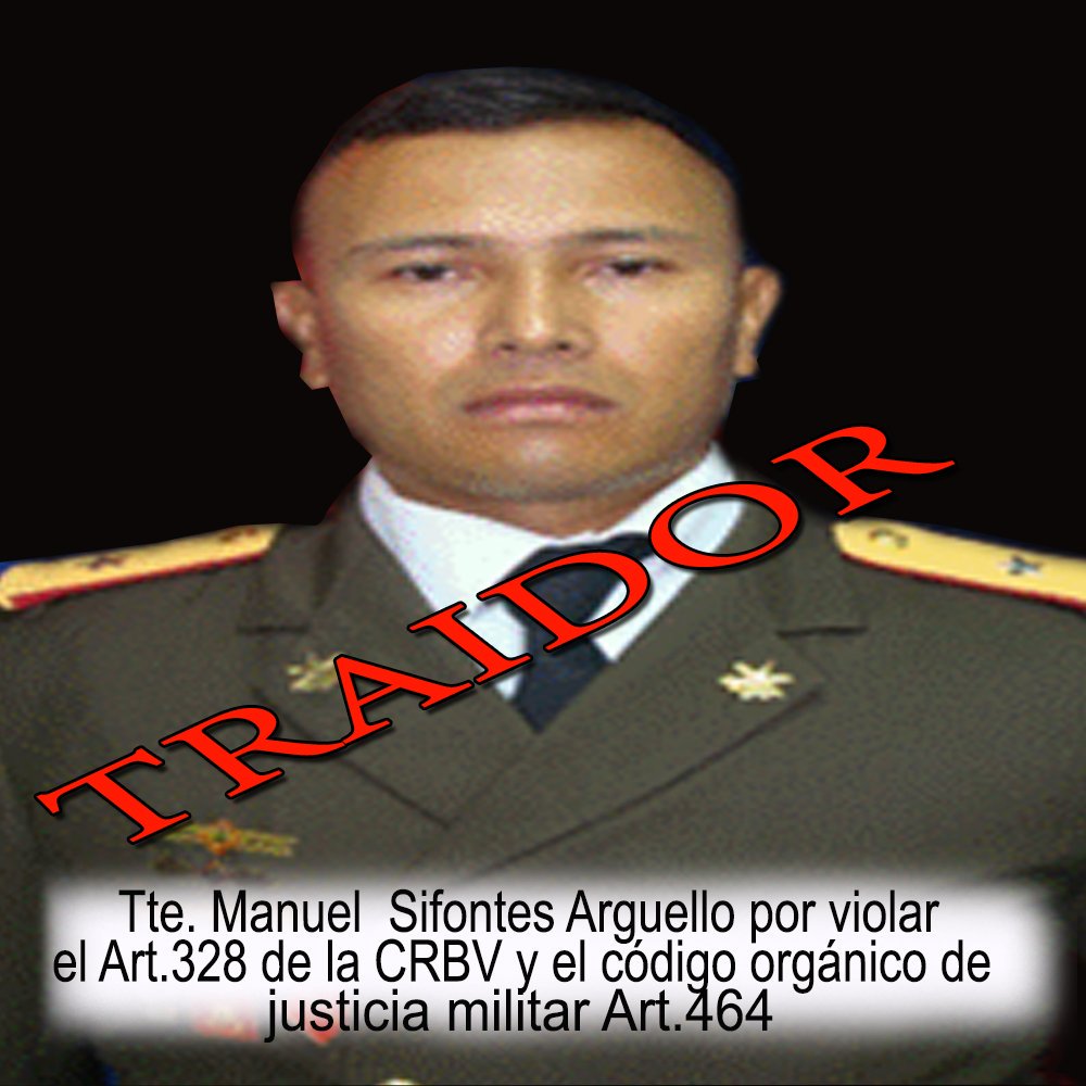 Venezuelan Military declared 5 of its members as traitors.   