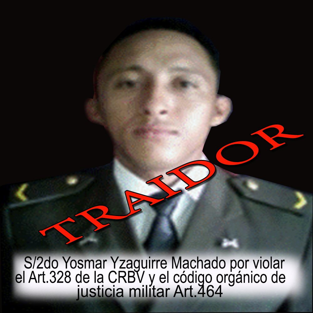 Venezuelan Military declared 5 of its members as traitors.   