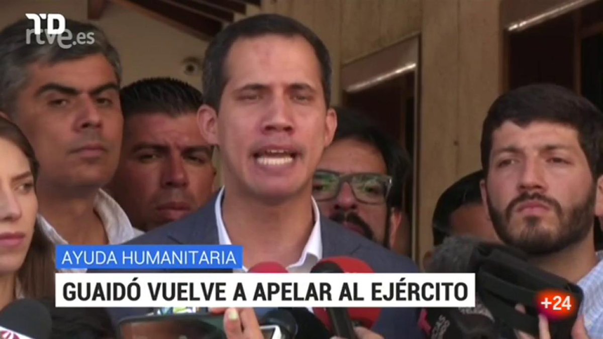 Guaidó appeals to the army and says that in the next few days the aid will be distributed
