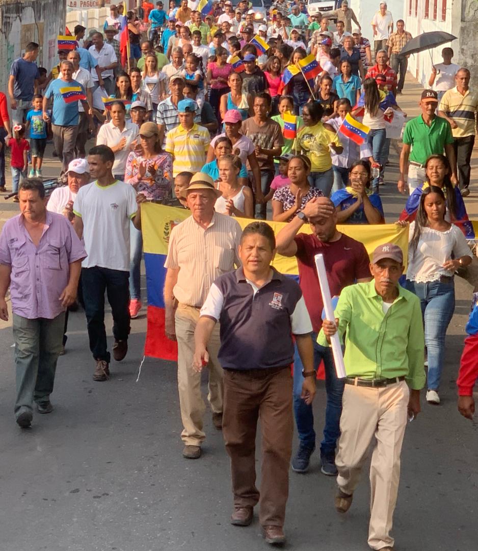 Se desbordó el municipio Pao de San Juan Bautista en Cojedes en apoyo a @jguaido al cese de la usurpación, gobierno de transición y elecciones libres.