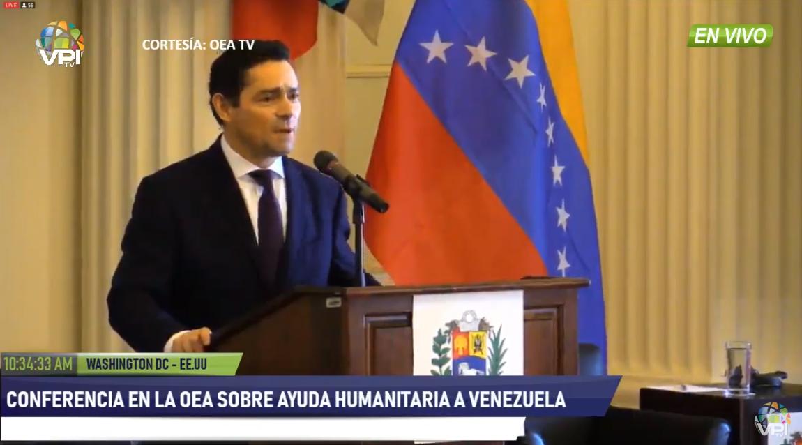 Venezuelan Ambassador to the US, Carlos Vecchio, @carlosvecchio, from the OAS: The reason for our struggle is none other than to stop the suffering and pain of our people