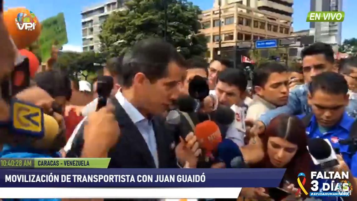 @jguaido at rally of transport workers: Soon a transitional government  will give answers to the transport sector