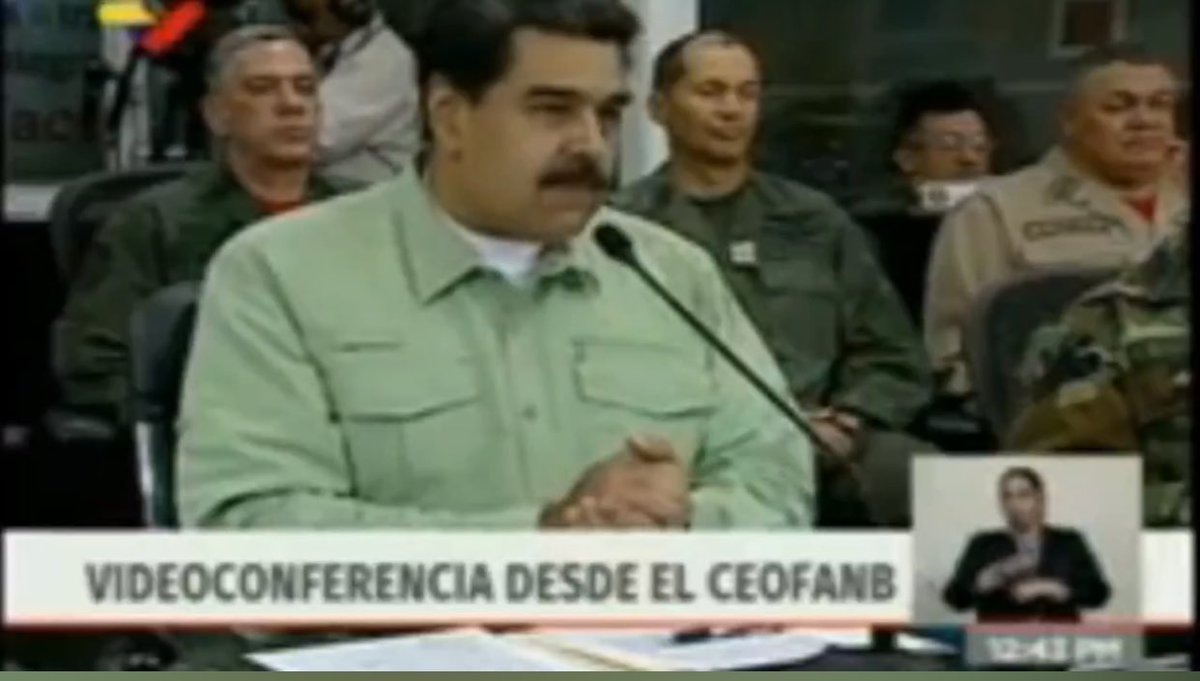 @NicolasMaduro in videoconference with the heads of Integral Defense Regions (REDI) and Operational Zones (ZODI), ensures that the Venezuela Supreme Court(TSJ) has opened legal proceedings against those who attempted a failed coup against Venezuela