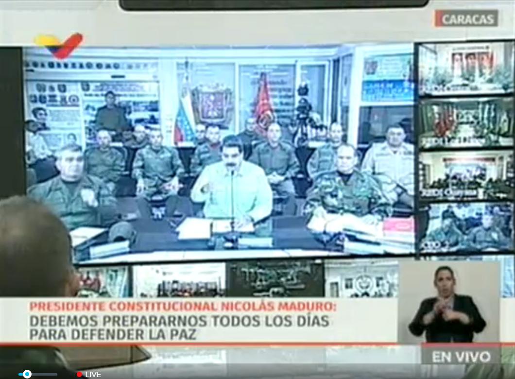 Maduro affirms that there are aggressions and harassment through networks against the military leaders of the country