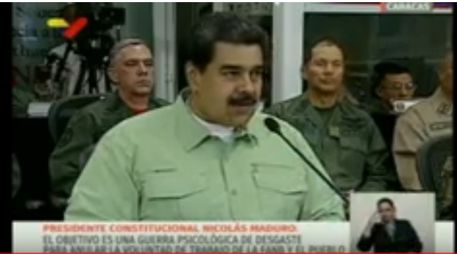 Maduro: In 2015 I decided to close the border with Colombia temporarily, as a result of aggression. I do not want to have to make a decision, but I am evaluating it, a total closure of the border with Colombia.
