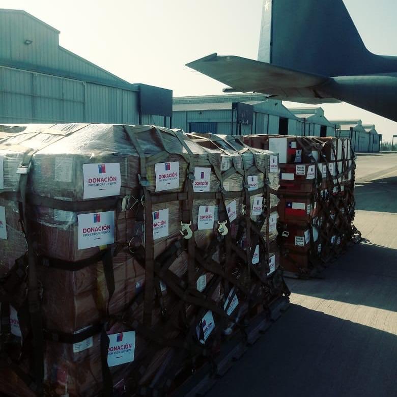 Juan Guaidó: Hoy en horas de la tarde salió rumbo al Centro de Acopio en Cúcuta la ayuda humanitaria por parte de Chile.  