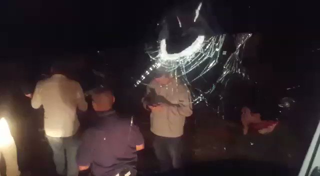 Bus in which the deputies are transferred with the VPI team was attacked at 2:40 am in Araura Portuguesa state after being hit by two stones. The second driver of the unit wounded
