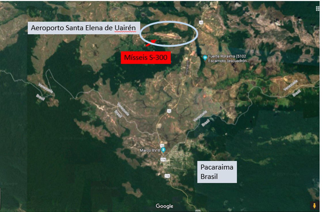 DefesaNet reports Maduro government forces have positioned a S-300VM Air Defense Missile System battery at the Santa Elena de Uairén Airport, just 11km from the border with Brazil    