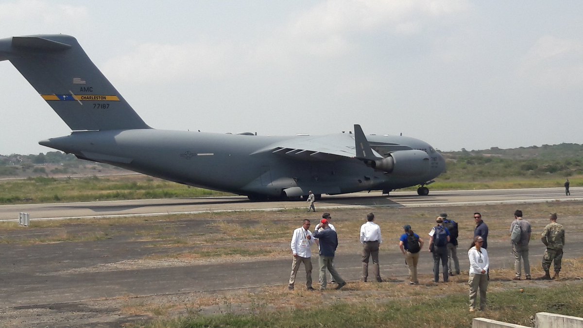 Cúcuta Charleston arrived with humanitarian aid for Venezuela from the United States
