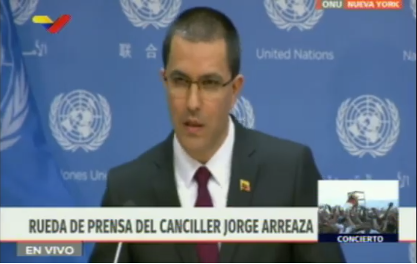 Canciller @jaarreaza: Nosotros queremos diálogo con los EE.UU., queremos la paz con el gobierno de EE.UU. y queremos el respeto mutuo entre nosotros   