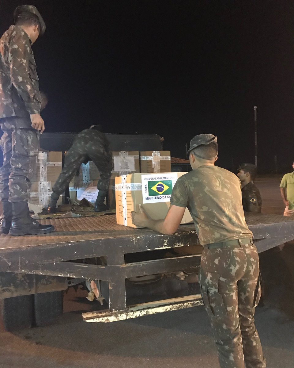 Venezuelan Ambassador in Brazil  María Teresa Belandria informs that they are already loading trucks with humanitarian aid in Boa Vista, bound for Venezuela