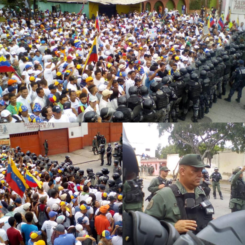 Margarita: From Isla de Margarita Demonstrators gain access to Command 71 of the GNB