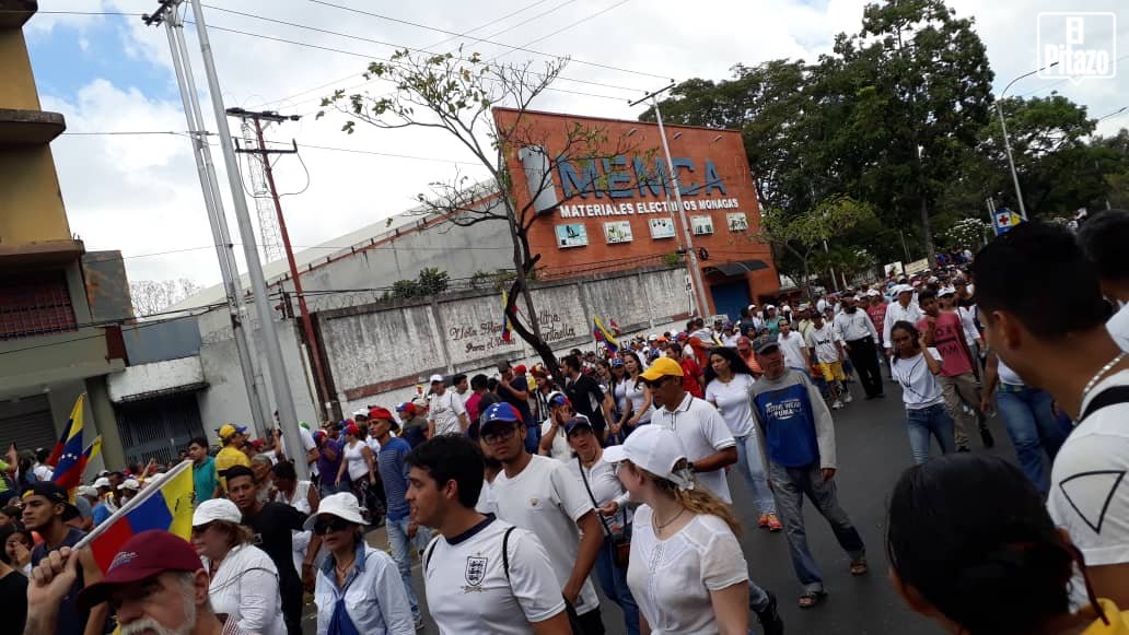 The three rally are united towards the Paramaconi fort, in Maturín, Monagas state
