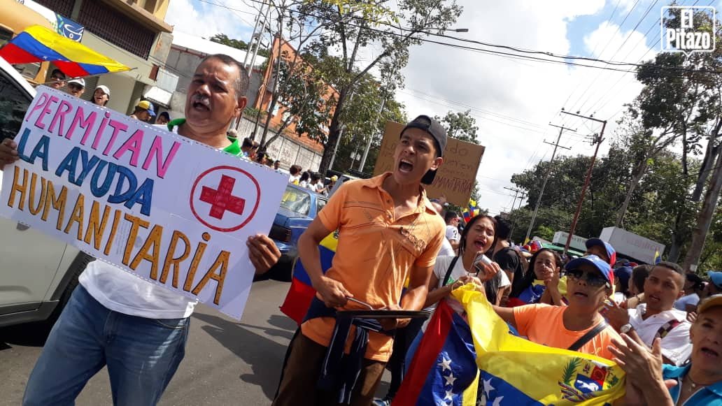 The three rally are united towards the Paramaconi fort, in Maturín, Monagas state
