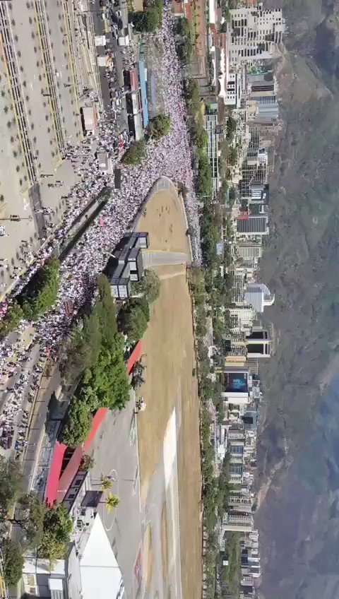 Rally at the Francisco Fajardo highway around the Francisco de Miranda Air Base La Carlota in Caracas.