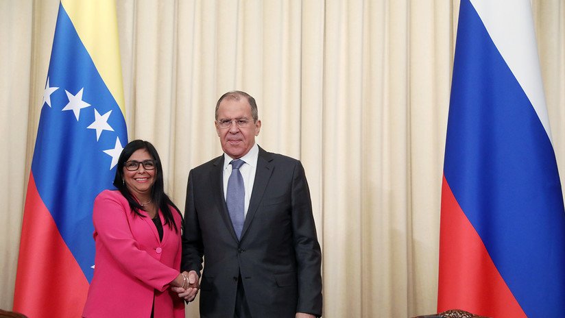 Delcy Rodríguez at a press conference with the Russian MFA: President Maduro has given instructions that medicines and food needed in Venezuela be purchased in Russia.