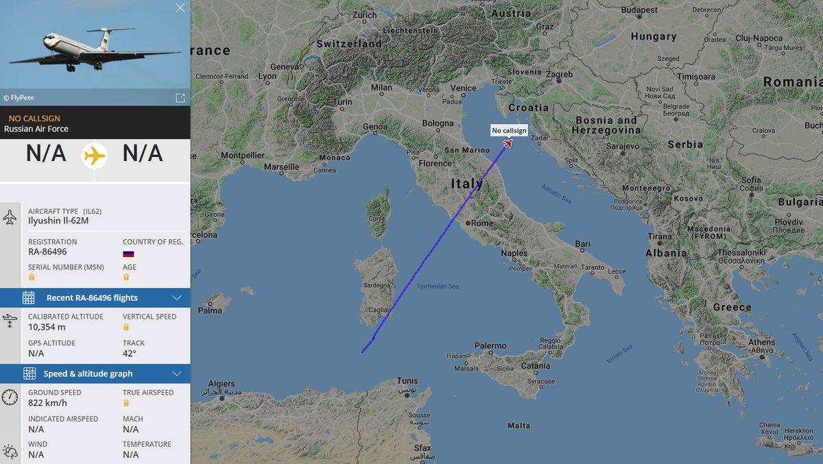 RuAF Il-62 86496 from Dakar to Chkalovskiy
