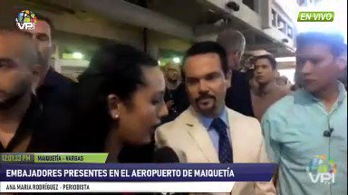 Ambassador of France @NadalDiplo from Maiquetía: We hope that @jguaido will not be arrested and his rights will be respected. We are here at the airport to witness