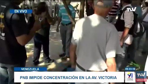 Citizens regroup in Av. Victoria, although the PNB tried to disperse them to prevent gathering in the Libertador municipality of Caracas