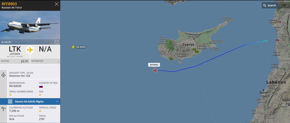 RuAF An-124 82035 from Latakia