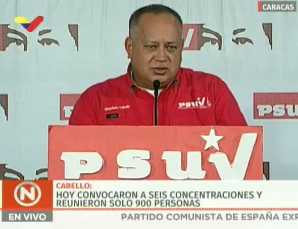 Great mobilization in Caracas and throughout Venezuela for peace this Saturday 6Apr, announced by the first vice president of the PSUV, @dcabellor
