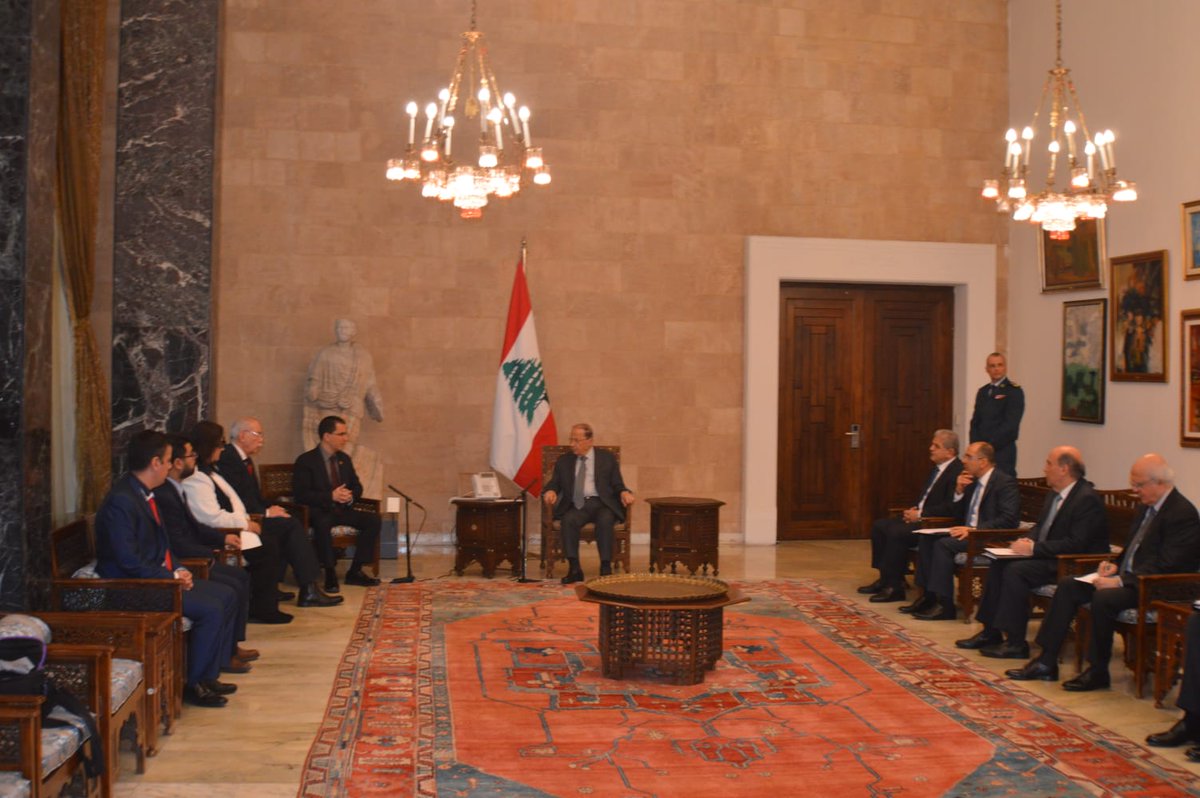 Venezuelan MFA Jorge Arreaza met with President of the Lebanese Republic @General_Aoun in Beirut