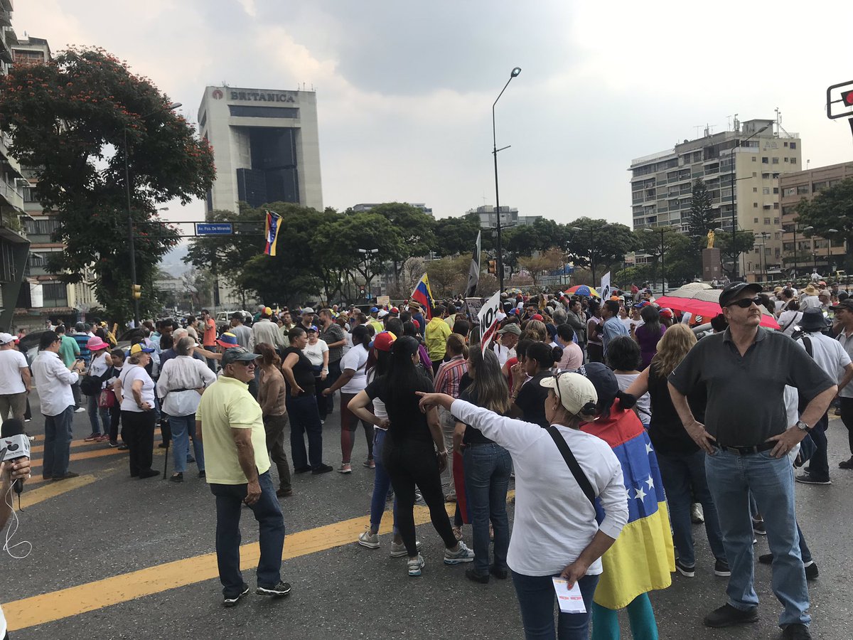 Protest for Venezuela at Plaza Altamira