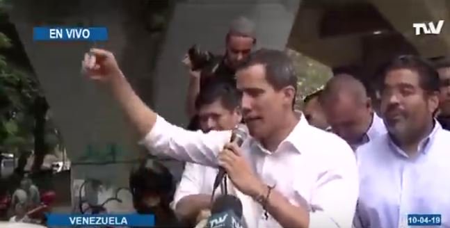 Juan Guaidó habla desde concentración en Caricuaco, Caracas, afirma que es momento de exigir a la Fuerza Armada ponerse del lado del pueblo venezolano   