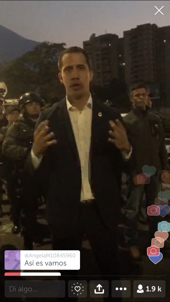 Juan Guaidó and Leopoldo López together: the cessation of the usurpation began today. The Armed Forces are on the side of the Constitution, says @jguaido 5:48 a.m.