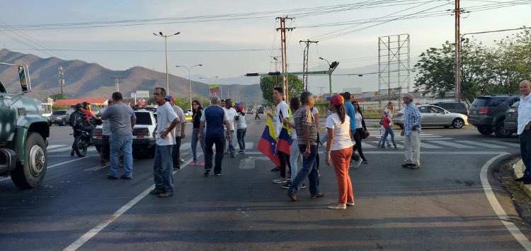 Protestors are taking to the streets in Carabobo