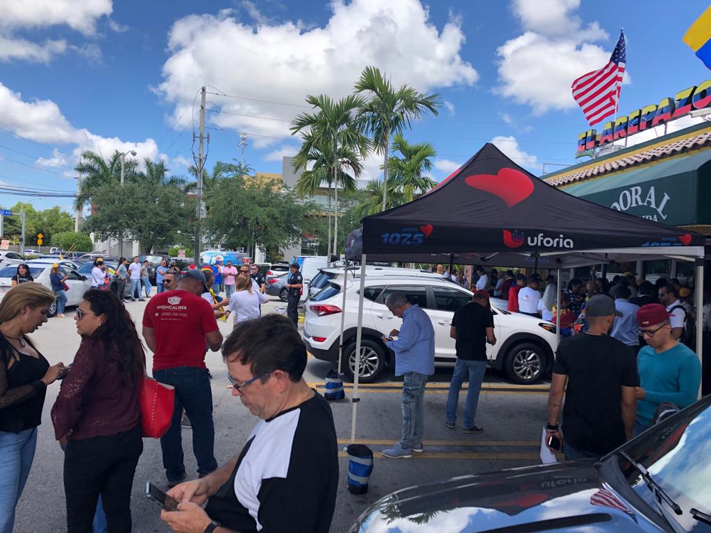Venezuelan Diaspora gathers in Doral Miami at this time 