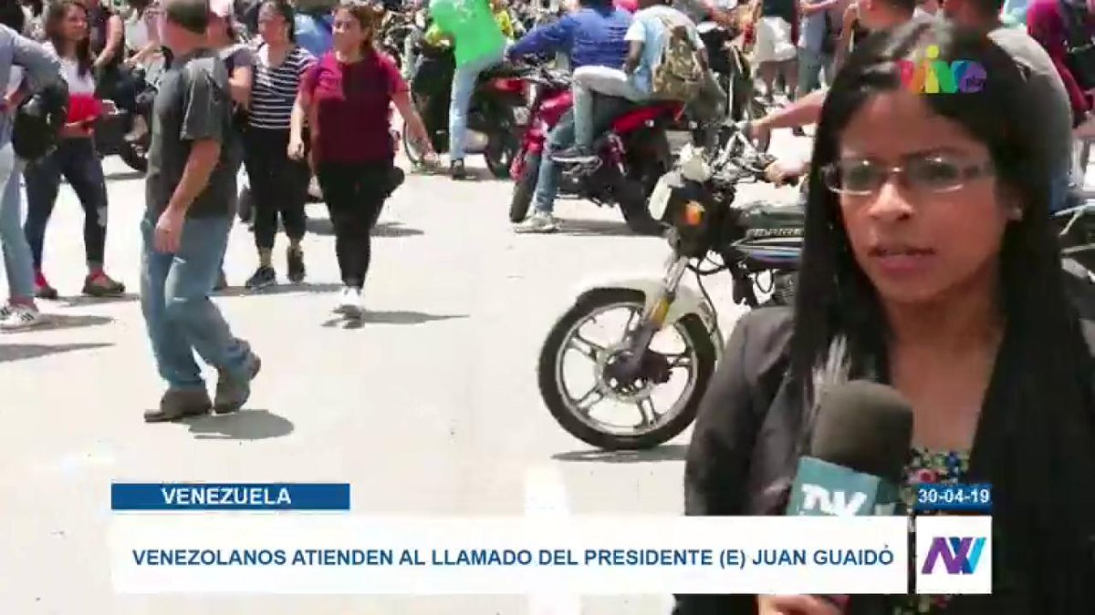 At the area of Las Mercedes, on the Prados del Este highway, crackdown of Venezuelan Armed Forces on protesters