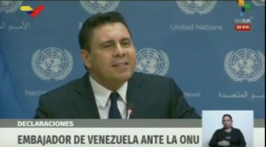 Maduro envoy at UN Samuel Moncada: Leopoldo López is hiding in the Chilean embassy according to information that I just received