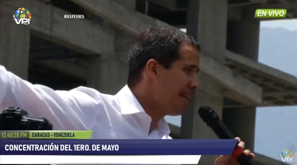 .@jguaido from the Unicentro El Marqués: The call is to you, the Venezuelans, the process of freedom has already begun, the government did not imagine that we would do it