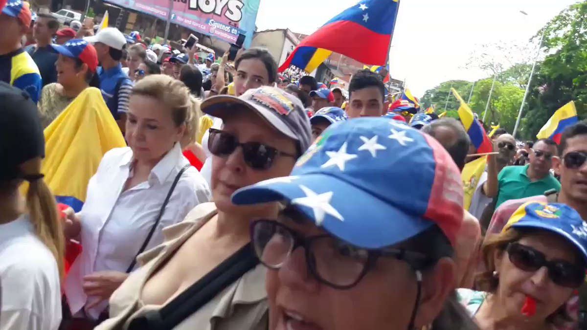 Táchira: The march in San Cristóbal on Carabobo Avenue